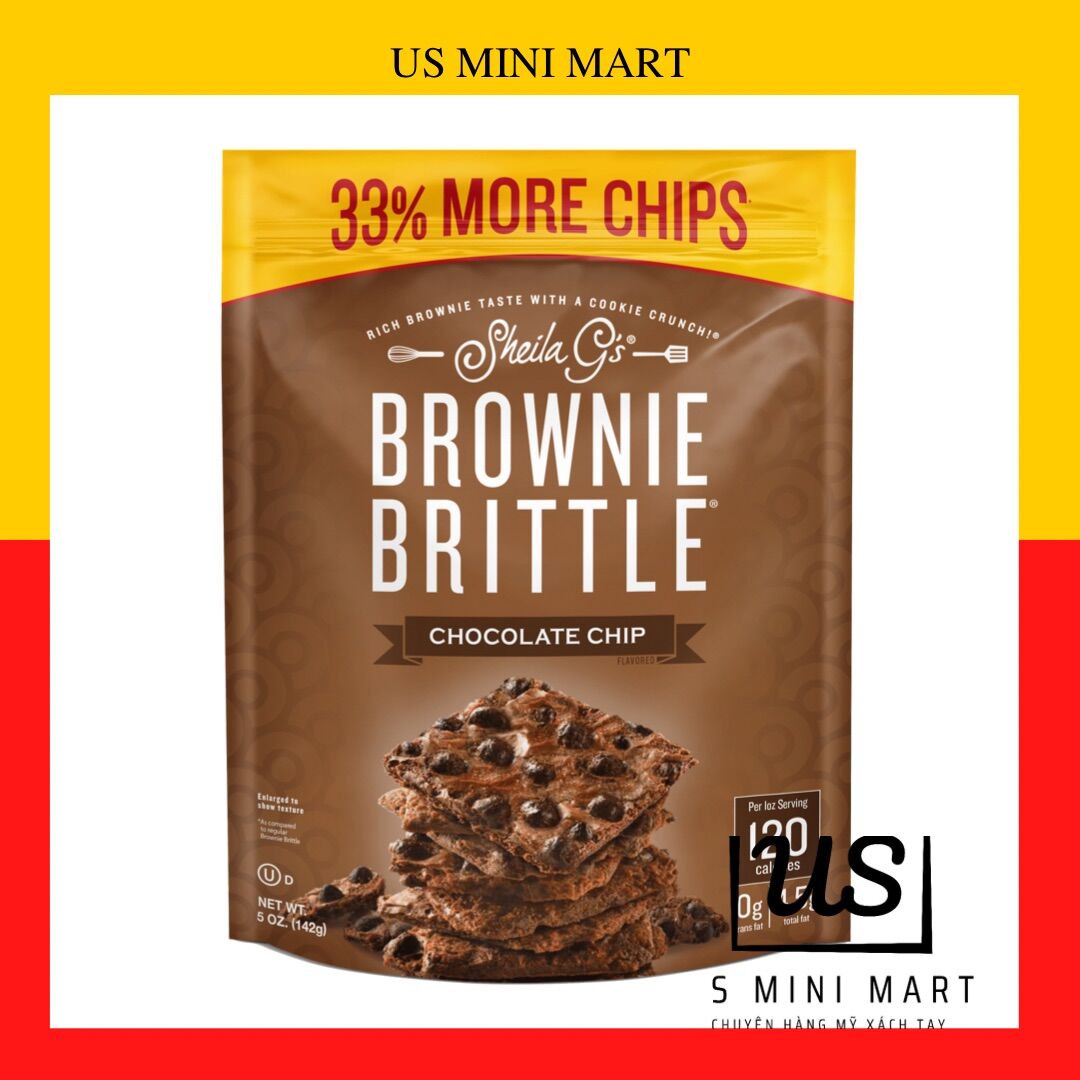 Bánh Brownie Brittles chocolate chips,142g