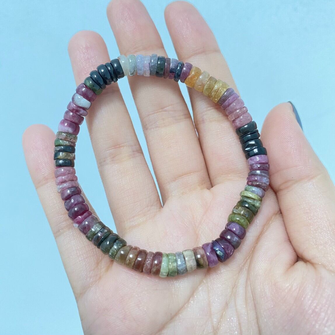 Vòng tay đá Tourmaline dạng bánh xe