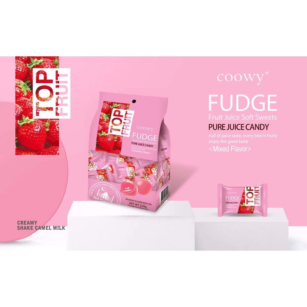 BỊCH 320G KẸO DẺO TRÁI CÂY TOP FRUIT COOWY