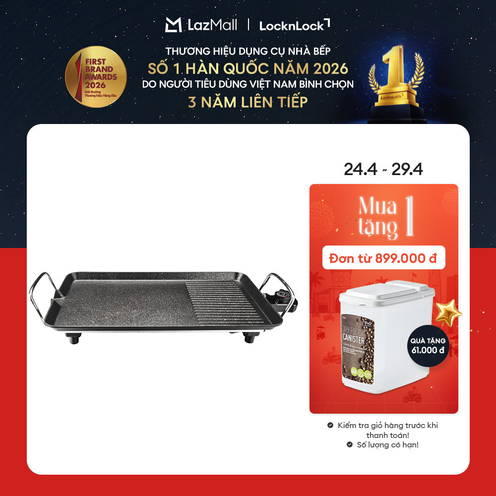 Bếp nướng điện LockLock electric grill - màu đen EJG212BLK