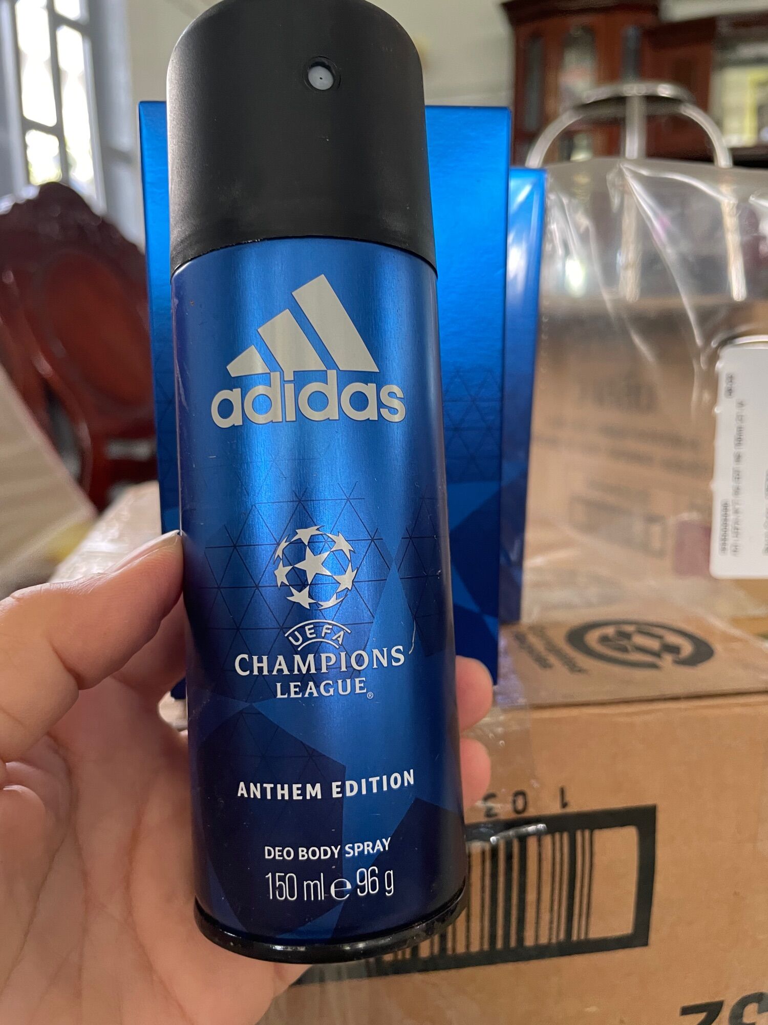 Combo 2 chai Adidas ( 1 nước hoa, 1 xịt) ANTHEM EDITION, xịt 150ml, nước hoa 100ml