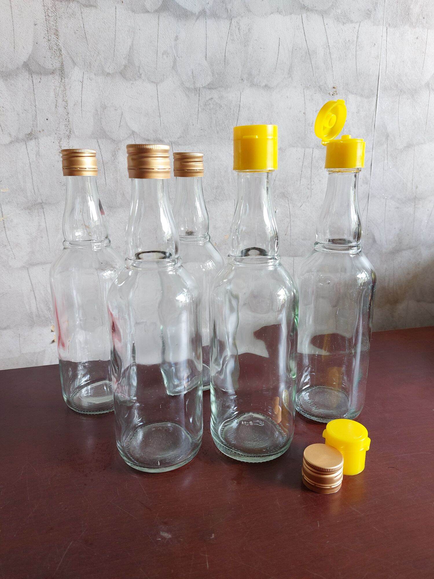 Vỏ chai thủy tinh thânTròn 500ml