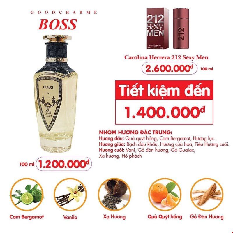 Nước hoa nam Good Boss 100ml mới