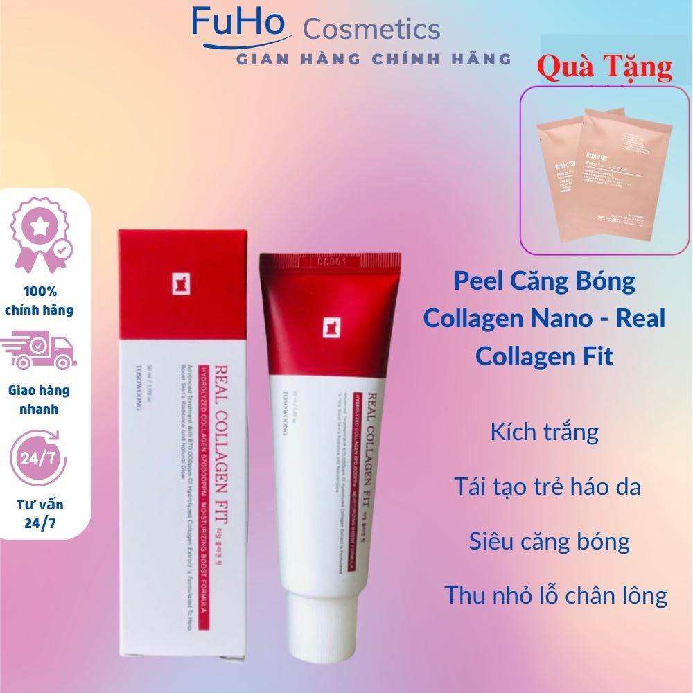 Peel Collagen Nano Tosowoong Real Collagen Fit Cream Pack 50ml - Căng Bóng, Trắng Da, Giảm Nám