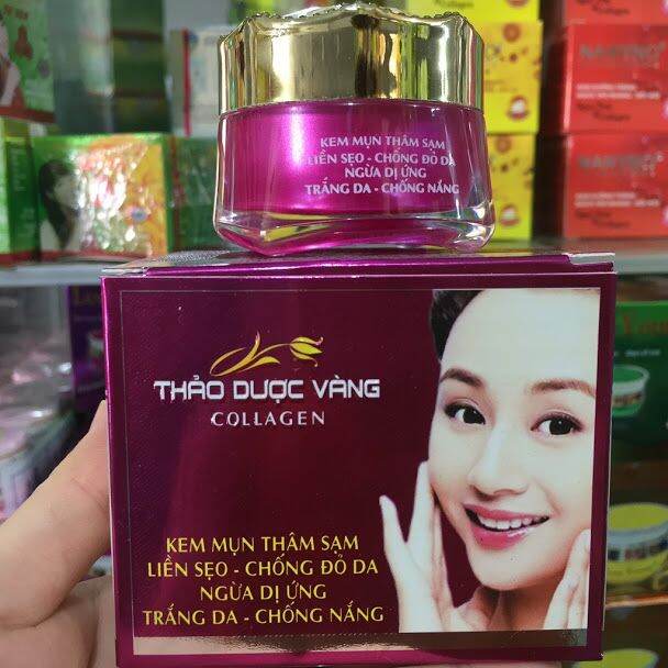 2 Kem Thảo Dược Vàng Mụn Thâm Sạm 15G