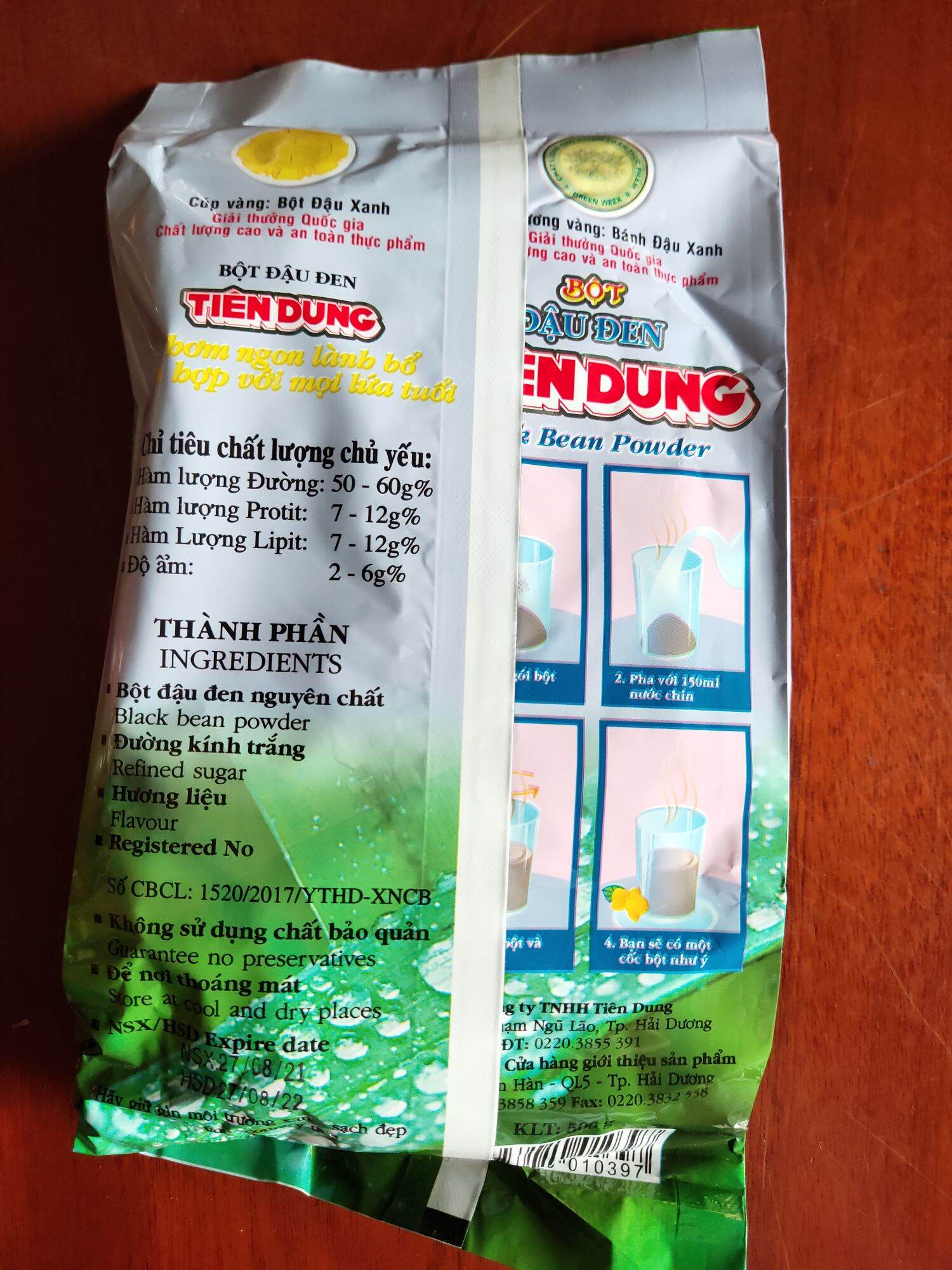 Bột đậu đen TIÊN DUNG 500g