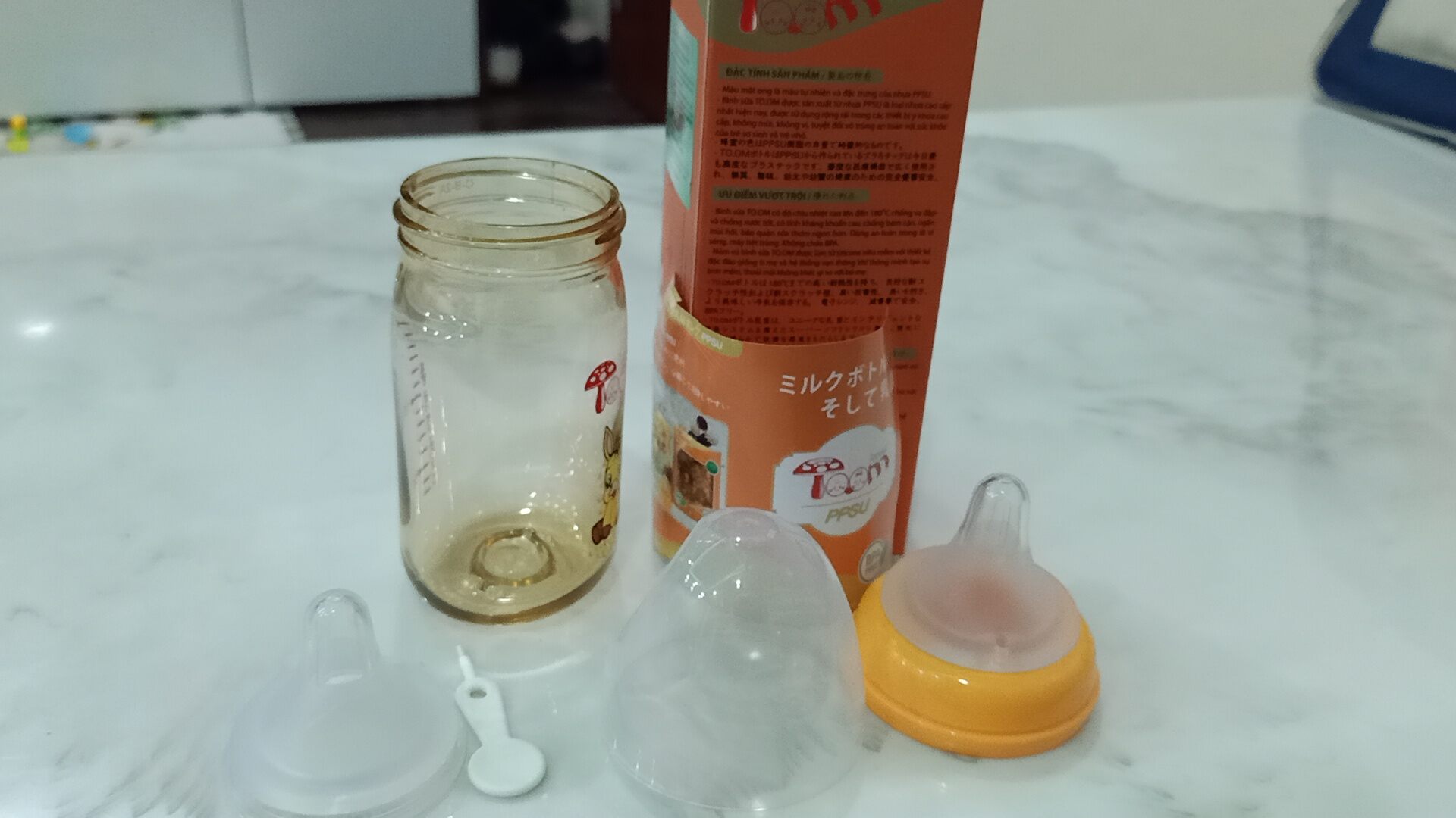 [FREESHIP]-Bình sữa PPSU-Toom cổ rộng 160ml/240ml đủ màu [tặng kèm thêm 1 núm]