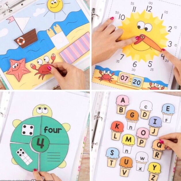 Học liệu cho bé: Bộ mùa hè - busy book activity summer