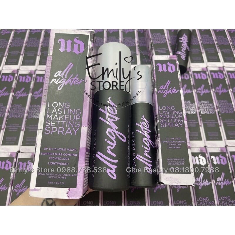 Mẫu mới XỊt giữ make up Urban Decay All Nighter Setting Spray phù hợp mọi