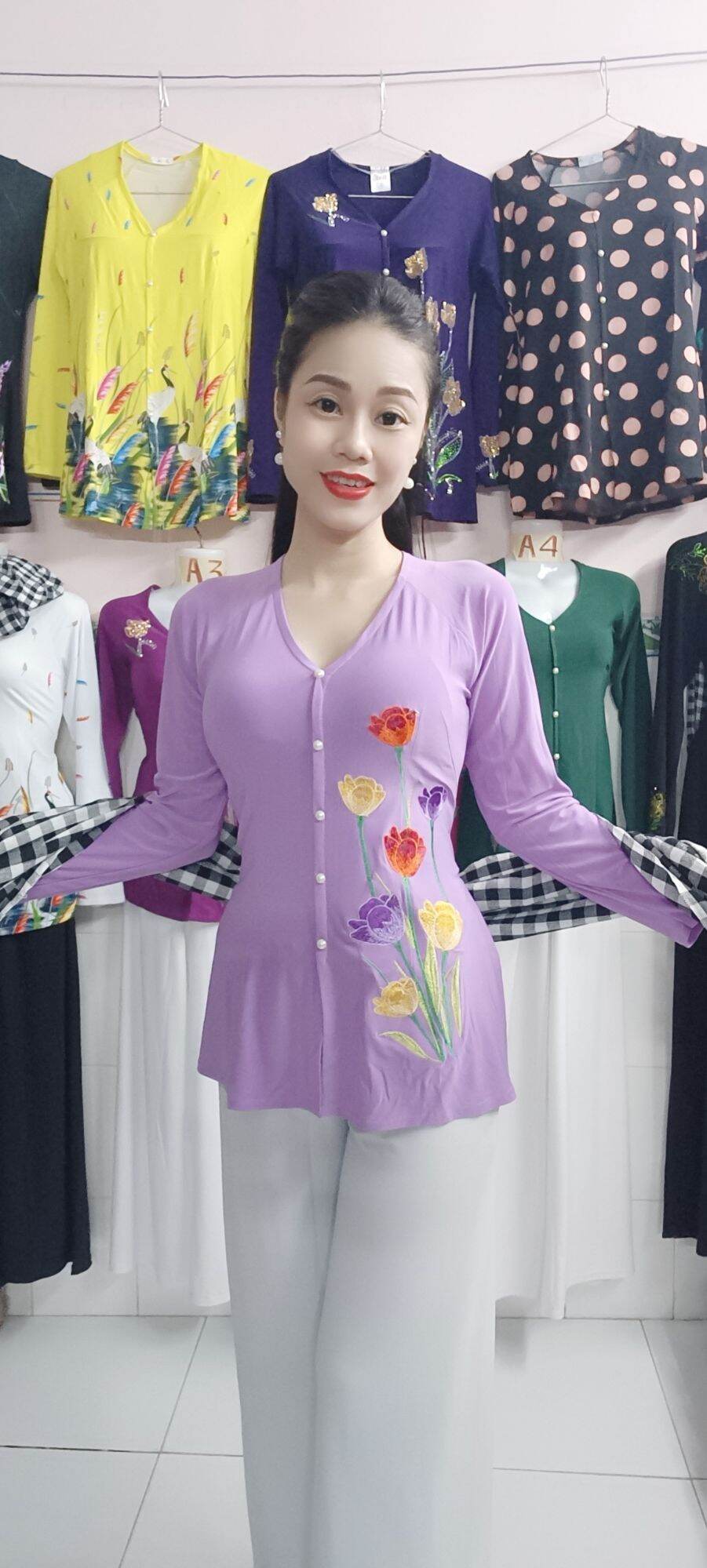 ÁO BÀ BA THÊU HOA NGŨ SẮC  (KHÔNG KÈM QUẦN)KHÁCH CHỌN QUẦN TRONG GIỎ HÀNG