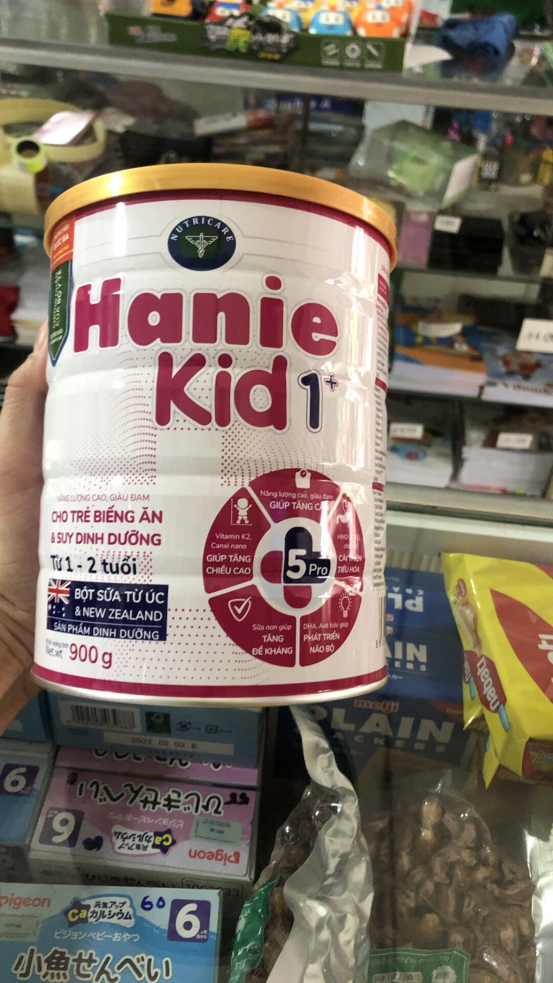 Sữa Haniekid 1+ 900g dùng cho trẻ biếng ăn và suy dinh dưỡng date 2023