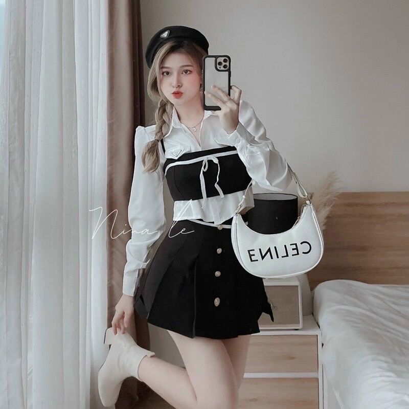 (SHOP BIGSIZE NỮ 50KG ĐẾN 90KG) set rời 3 món chân váy kaki