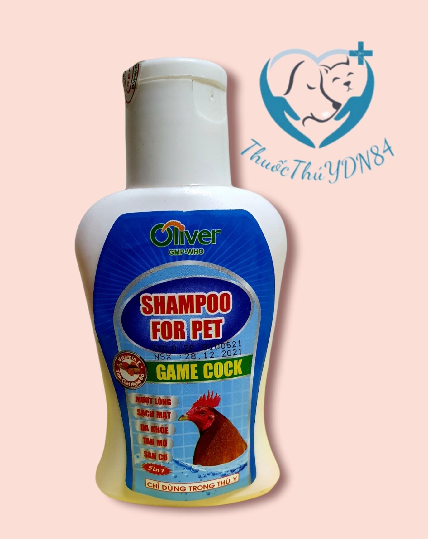 SHAMPOO FOR PET 100ml XÀ BÔNG TẮM CHO GÀ ĐÁ MƯỢT LÔNG, SẠCH MẠT, DA KHỎE