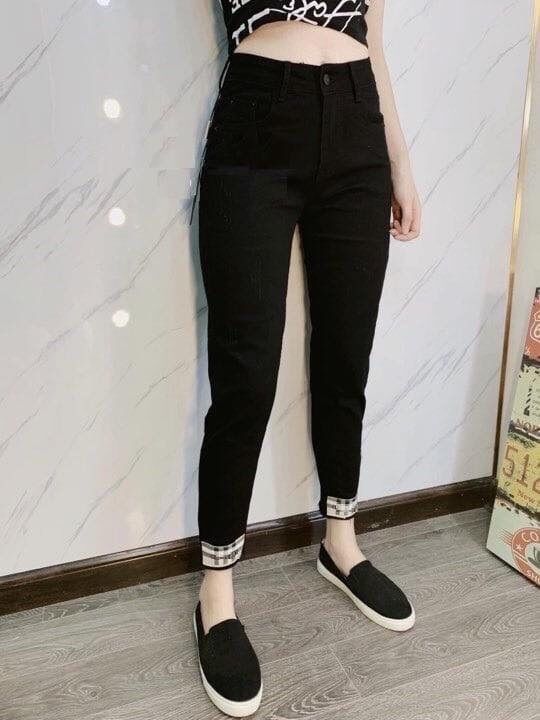 Quần jean baggy bigsize co dãn phối lai