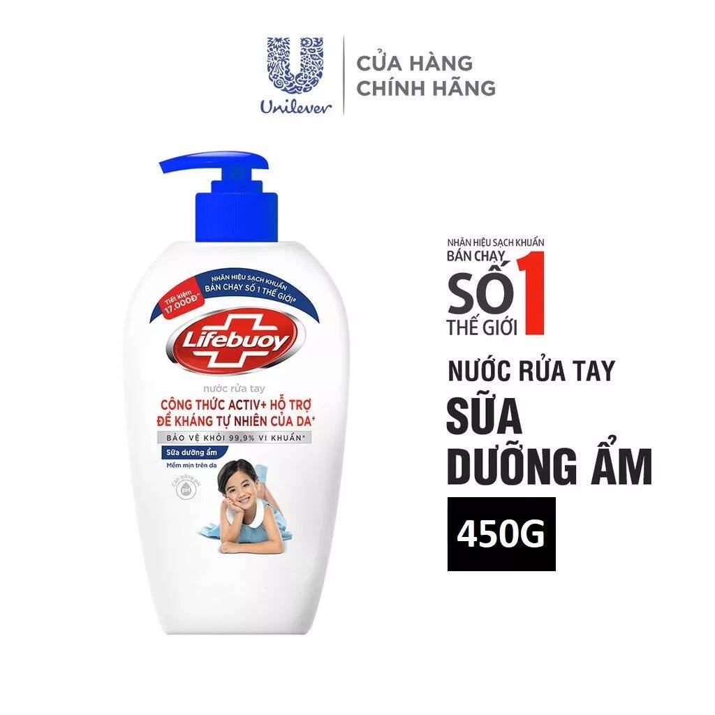 Nước rửa tay lifebuoy diệt khuẩn 450ml