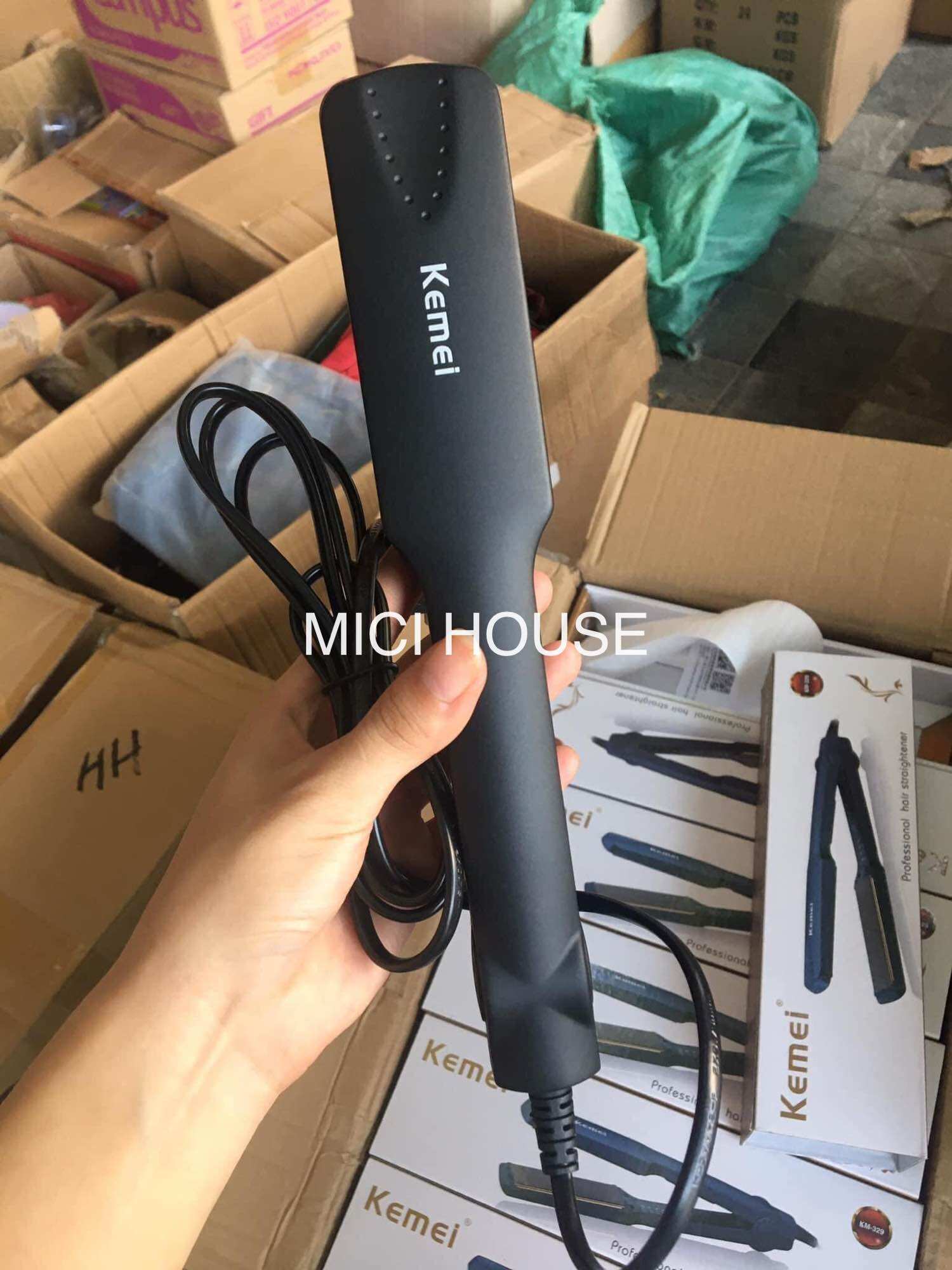 Máy là tóc duỗi tóc 4 nấc nhiệt bản pro size to kemei pro_km329