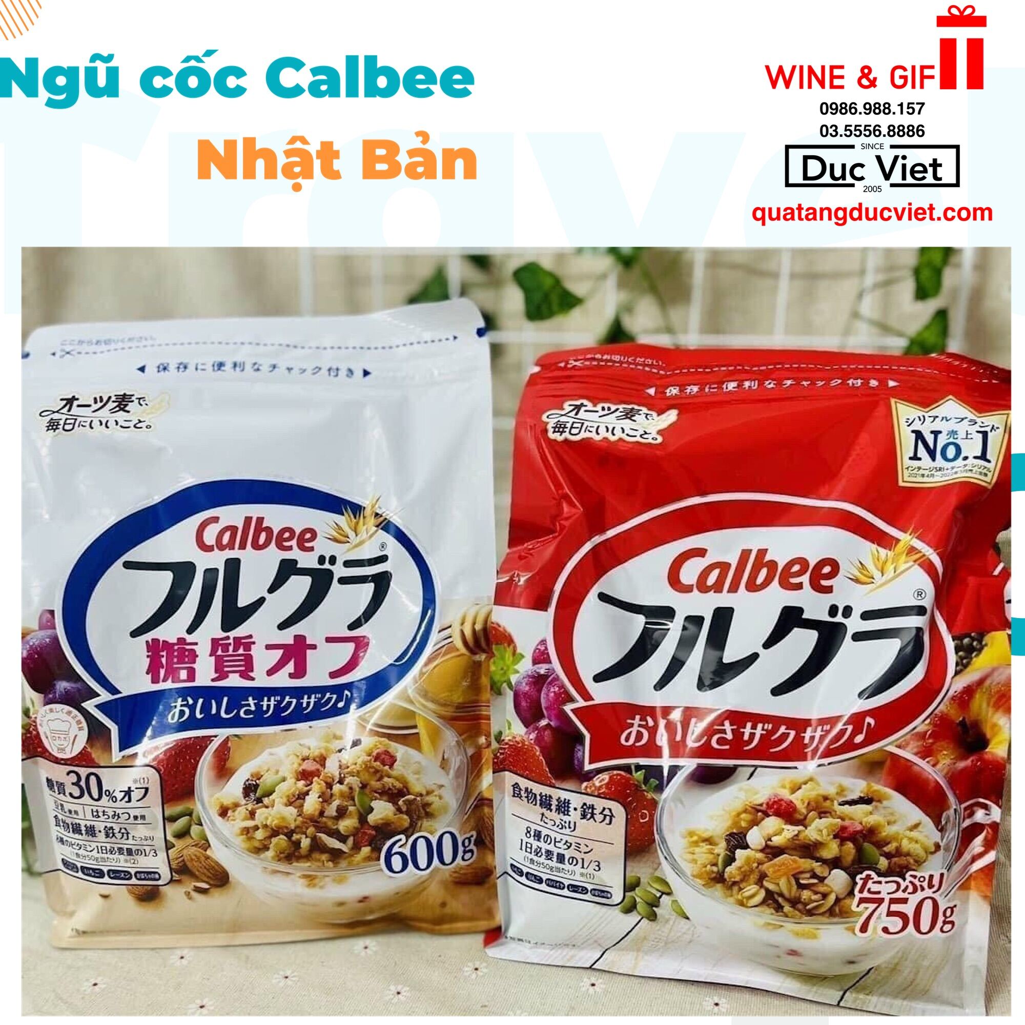 Ngũ cốc Calbee Nhật bản giảm cân ăn kiêng mix trái cây sữa chua