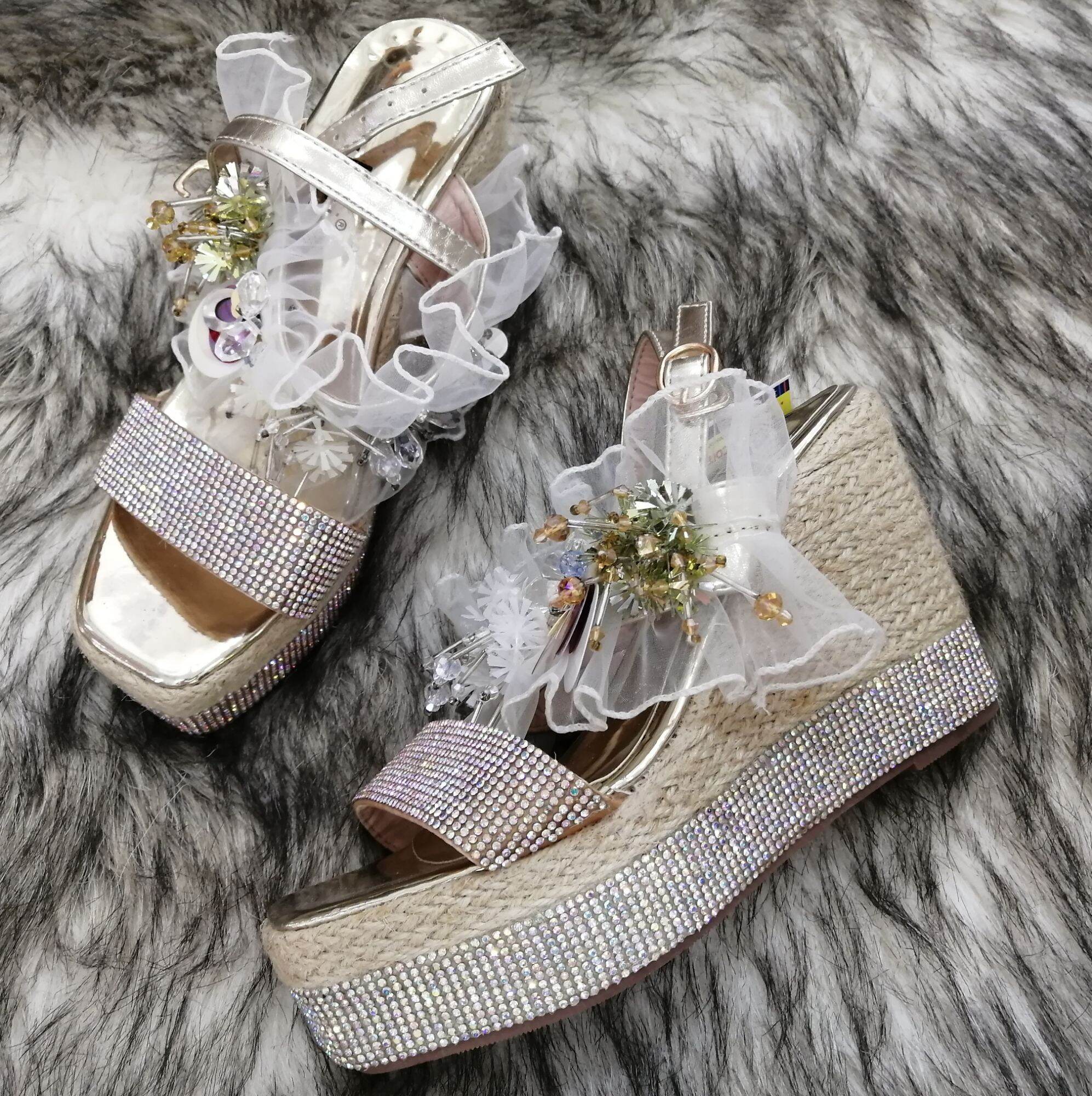 Sandal đế xuồng cao 10p cực xinh xắn size 36