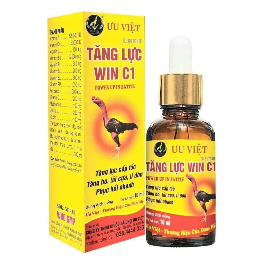 Tăng lực win c1 10ml tăng bo, tải cựa,lì đòn