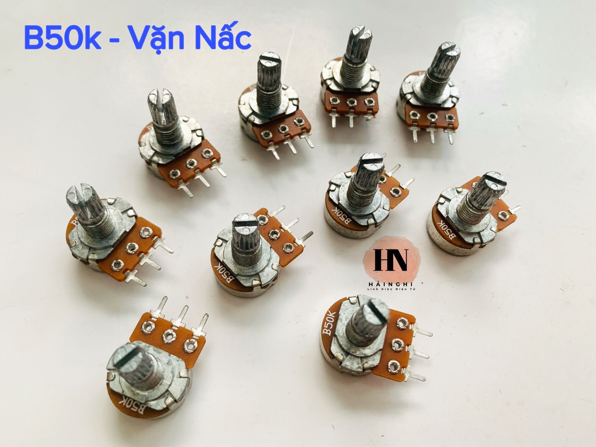 Biến Trở Volume VẶN NẤC-ATEC-B10k Đơn- B50k Đơn- B50k Đôi