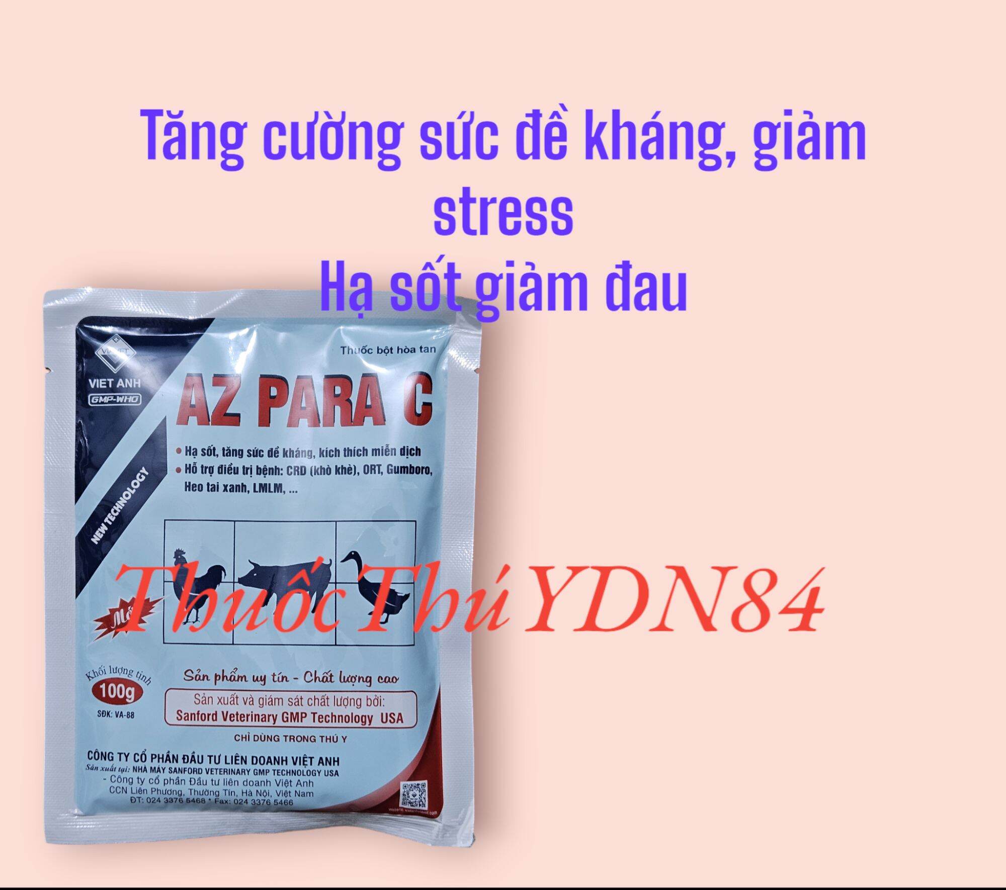 Az para C 100g hạ sốt, tăng sức đề kháng, kích thích miễn dịch