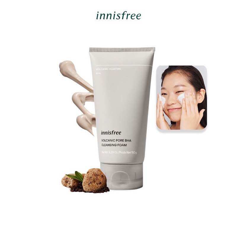 Sữa rửa mặt Innisfree 150gr Trà Xanh & Tro Núi Lửa