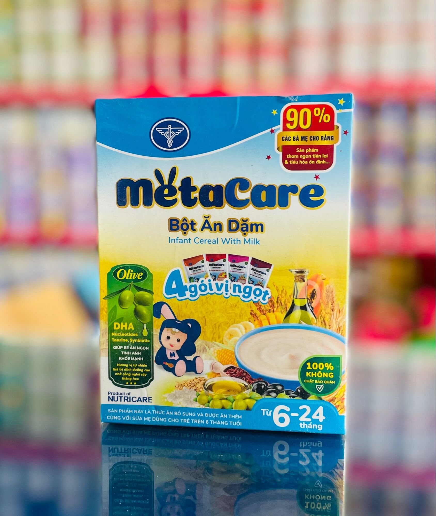 Bột ăn dặm 4 Vị Mặn Ngọt Metacare 200g