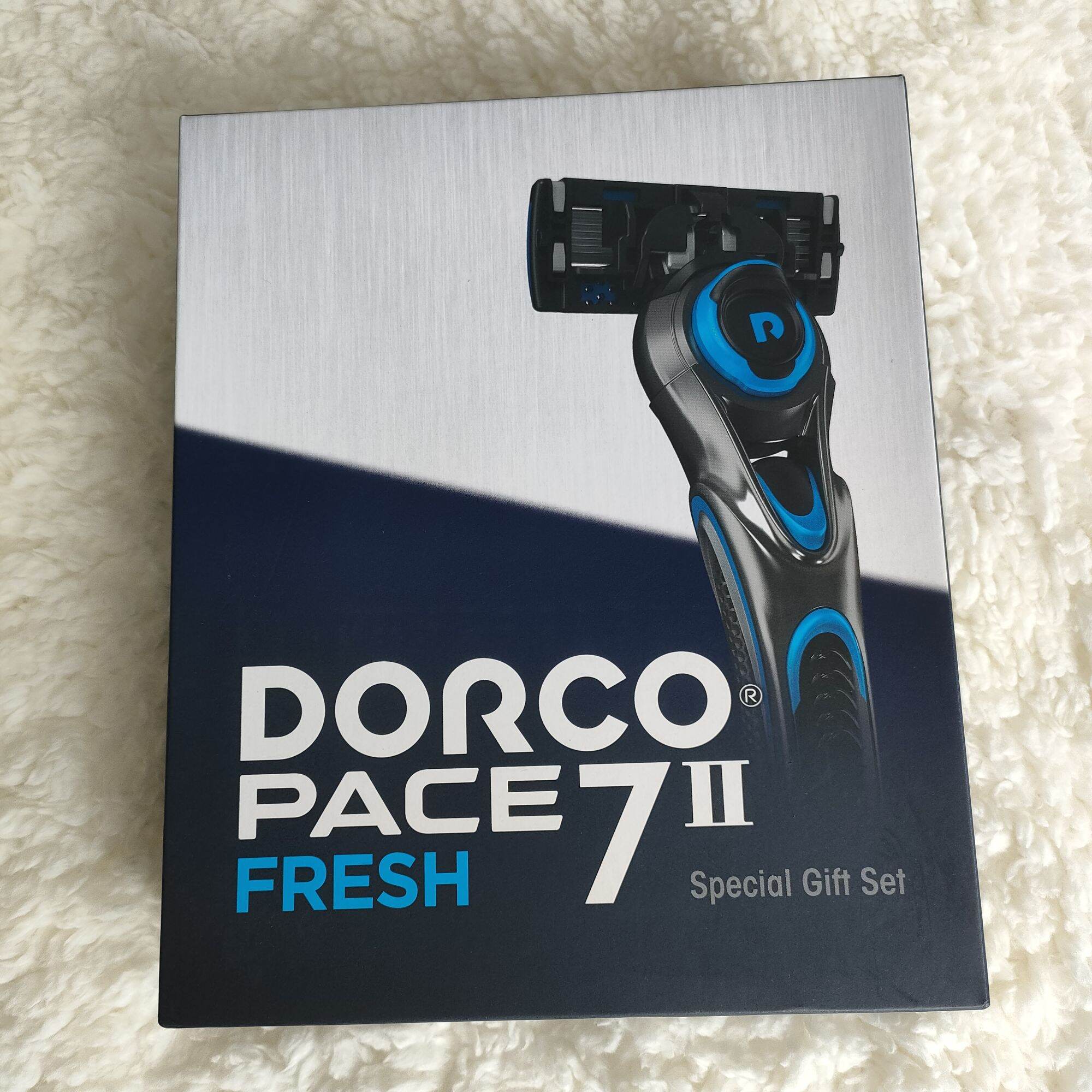 [Nội địa Hàn]✓Bộ dao cạo râu 7 lưỡi DORCO PACE 7 II Fresh(1dao cạo râu kèm lưỡi+14 đầu dao thay thế+1 chai bọt cạo râu 210ml)