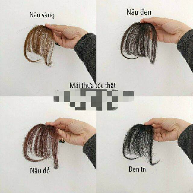 tóc mái thưa tóc thật víp