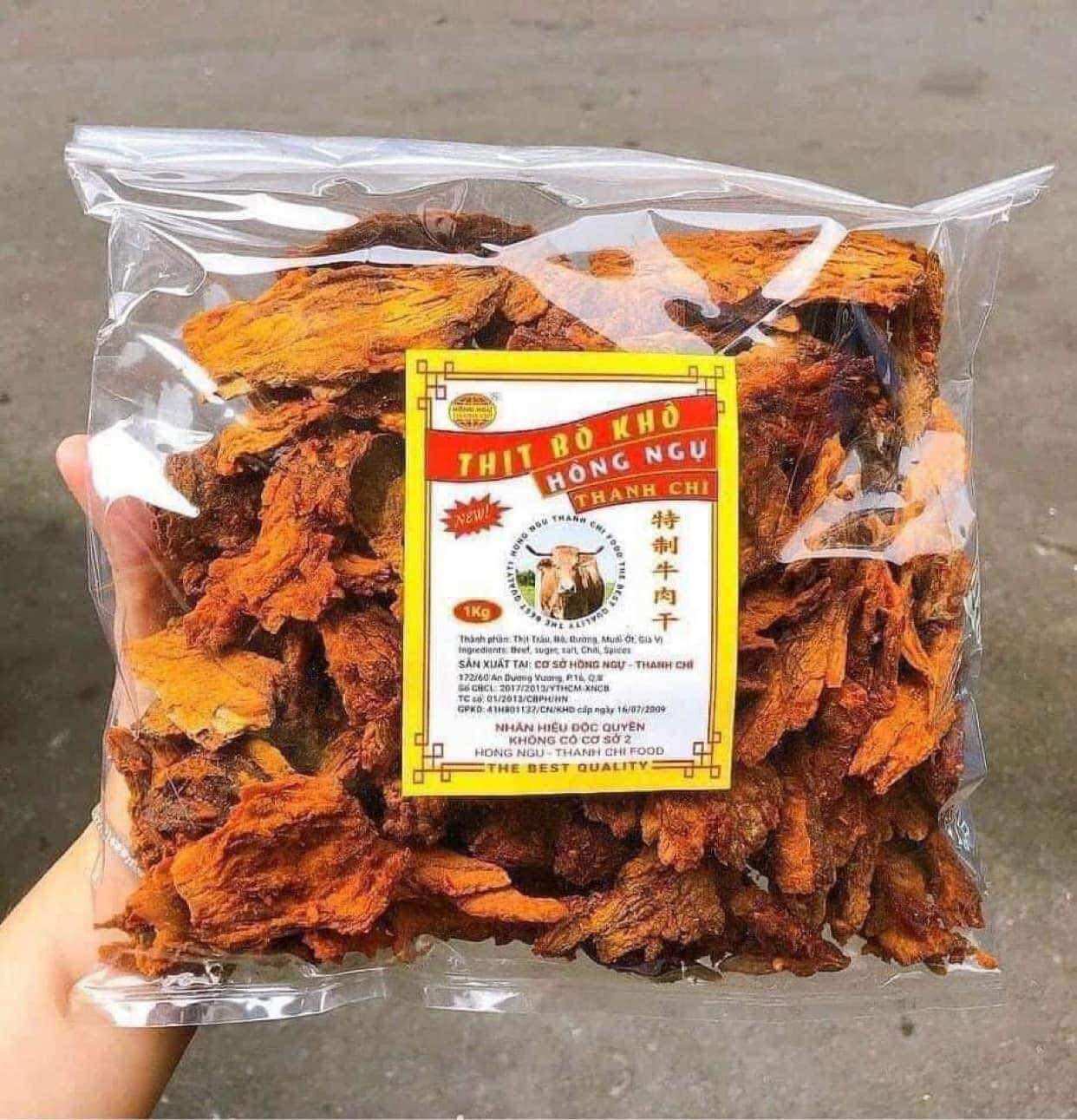 Khô bò giòn hồng ngự vụn - ăn vặt hi food