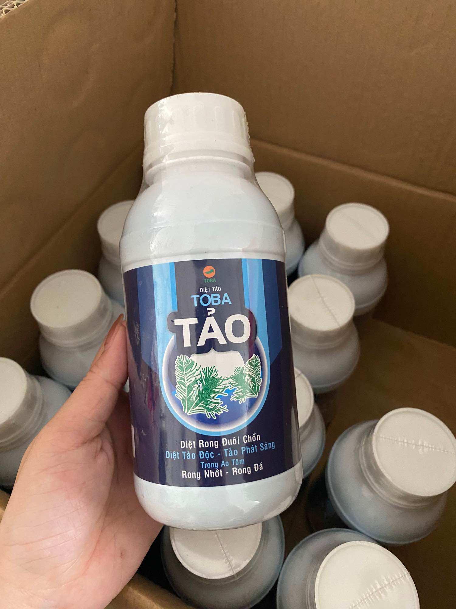 Toba tảo - chai 500ml diệt rong đuôi chồn-rong nhớt- tảo độc trong ao nuôi tôm