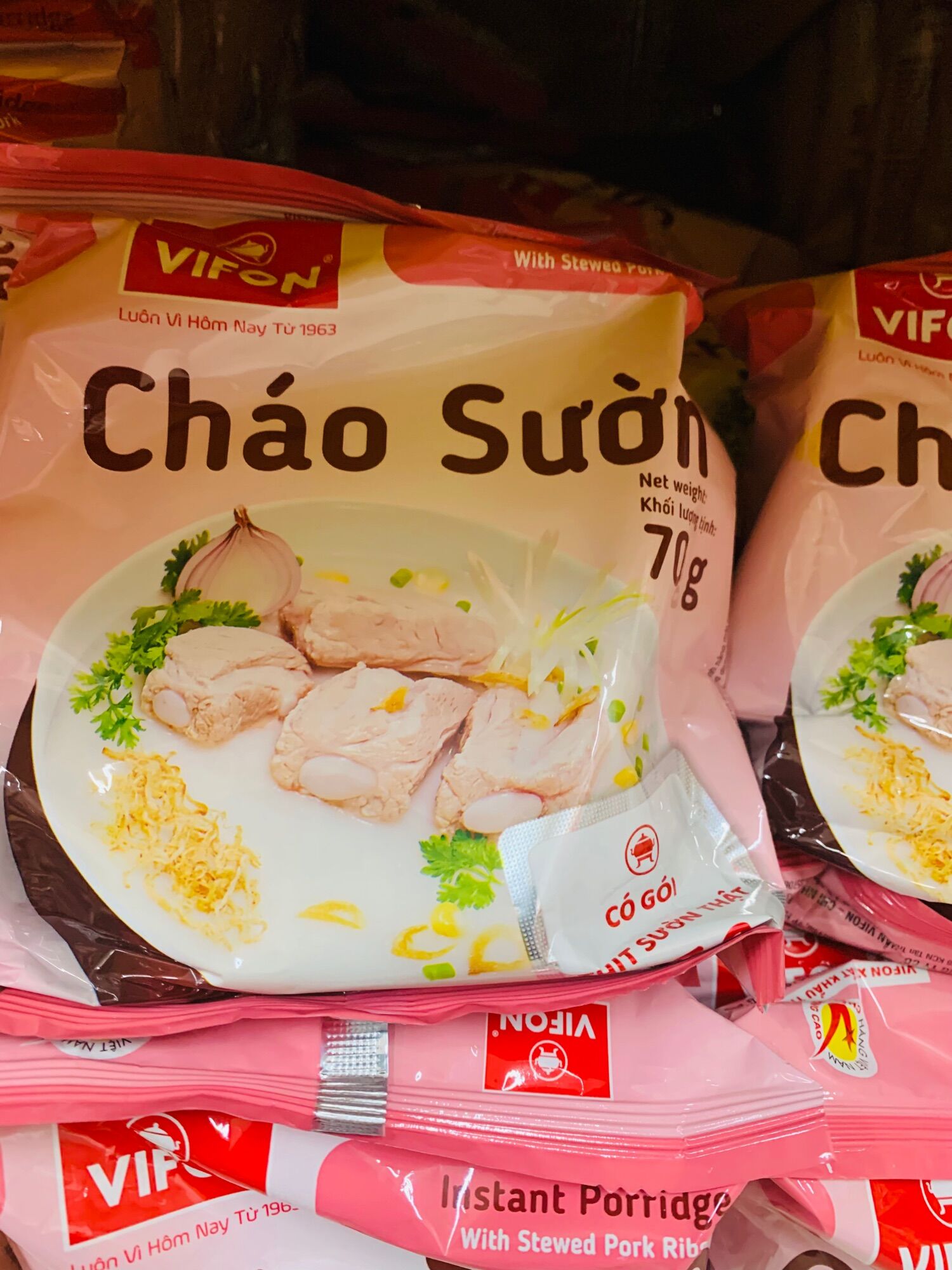 Cháo thịt bằm/cháo gà/cháo cá/cháo sườn Vifon