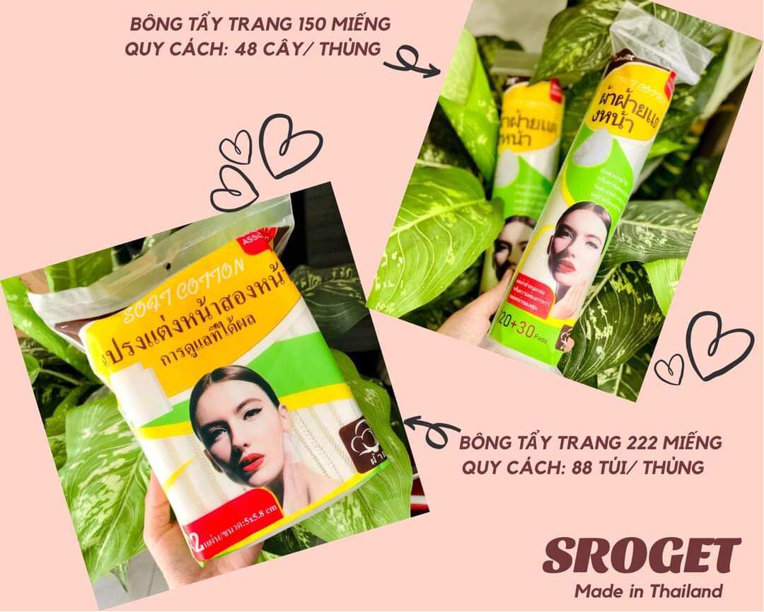 Bông Tẩy Trang Cao Cấp Sroget Thái Lan