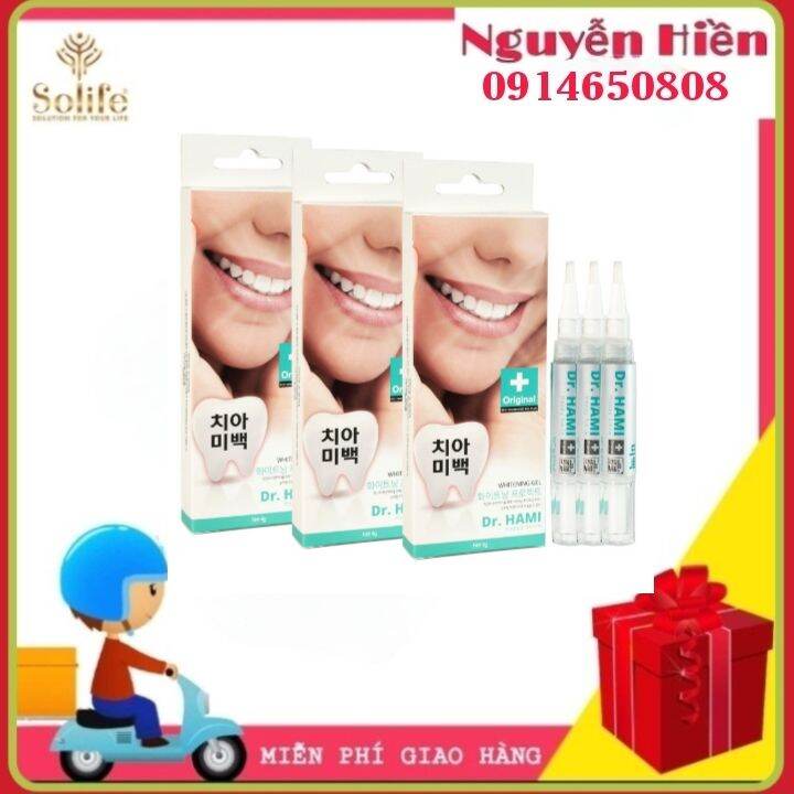 [Free Ship Toàn Quốc] Gel Trắng Răng Dr Hami Nhập Khẩu Chính Hãng Hàn Quốc Đem Lại Cho Bạn Hàm Răng Trắng Sánghơi Thở Thơm Tho Tự Tin _Nguyễn Hiền Solife