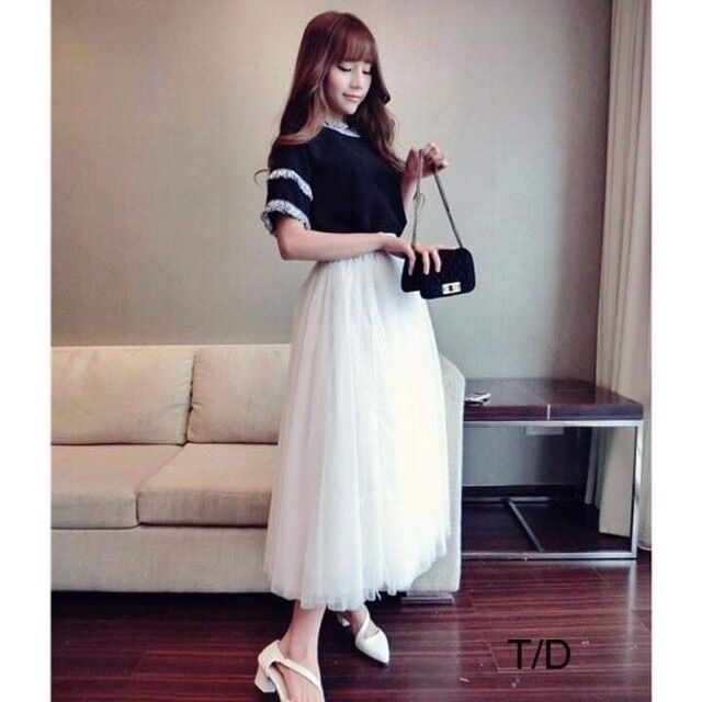 Chân váy,chân váy 2 lớp Chất voan đẹp. Phù hợp đi chơi, đi làm, dạo phố dự tiệc.