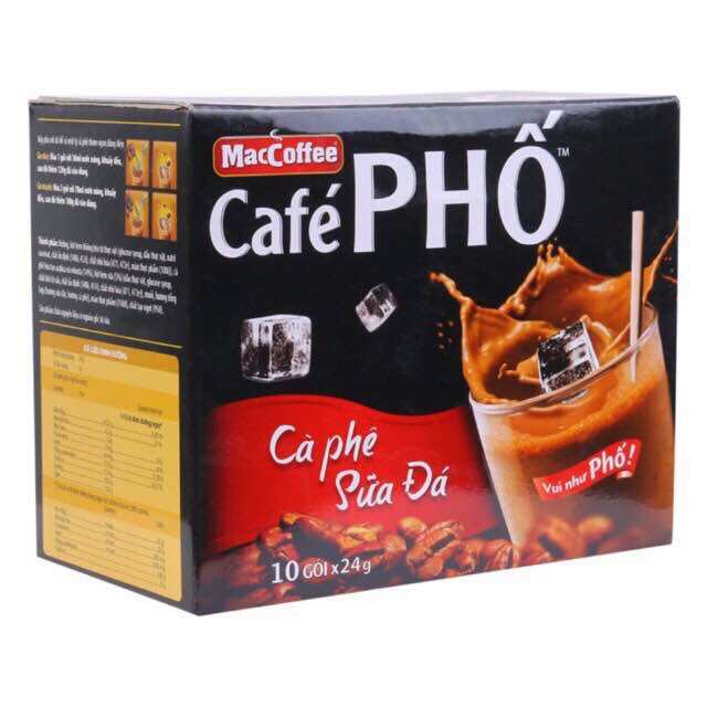 Cà Phê Phố ( Cà Phê Sữa Đá ) Hộp 10 gói x 24g