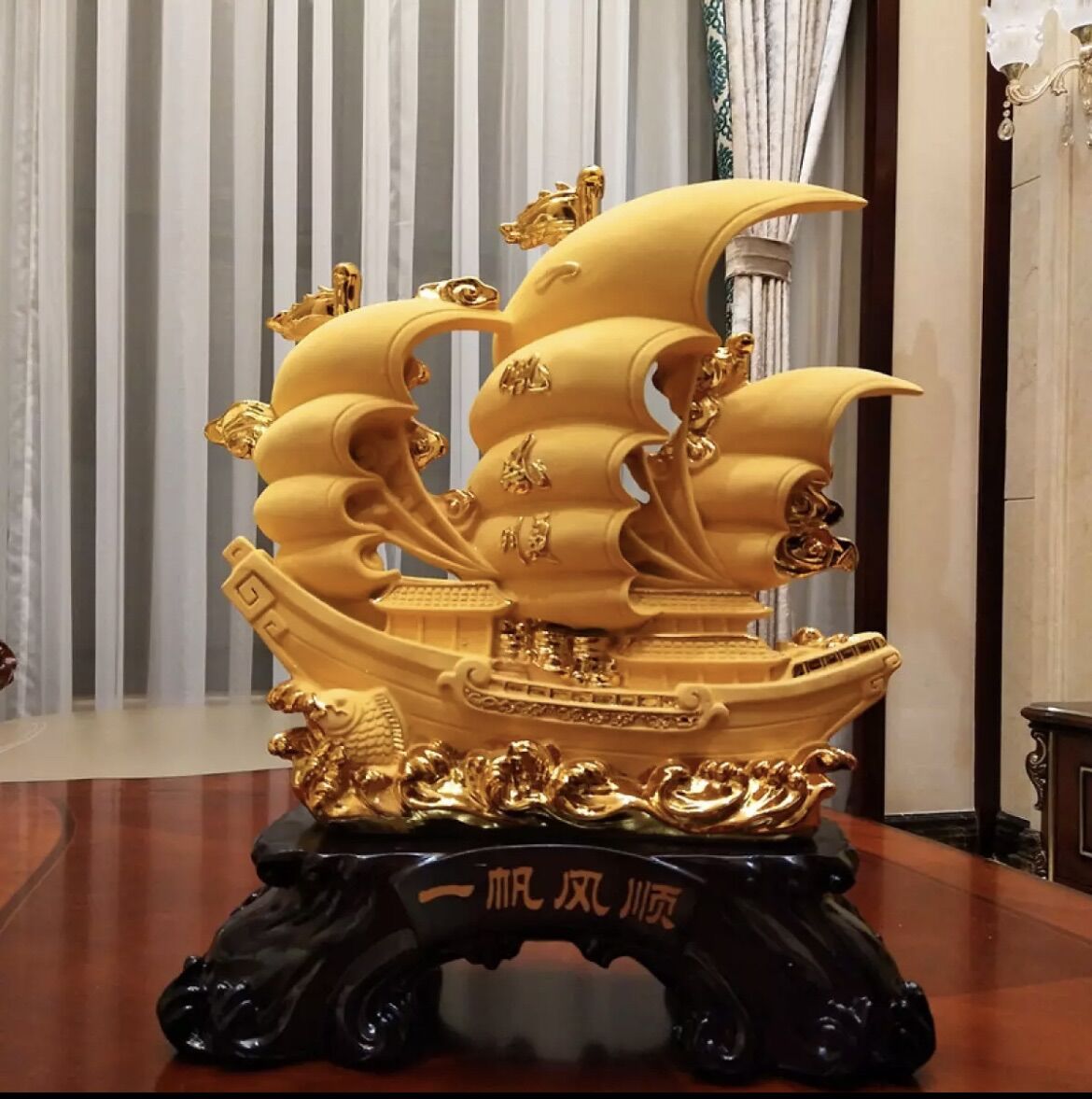 Tượng Thuyền Thuận Buồm Xuôi Gió Phong Thủy | Quà Tặng Tân Gia | Khai Trương | Tặng Sếp | Tượng Phong Thủy