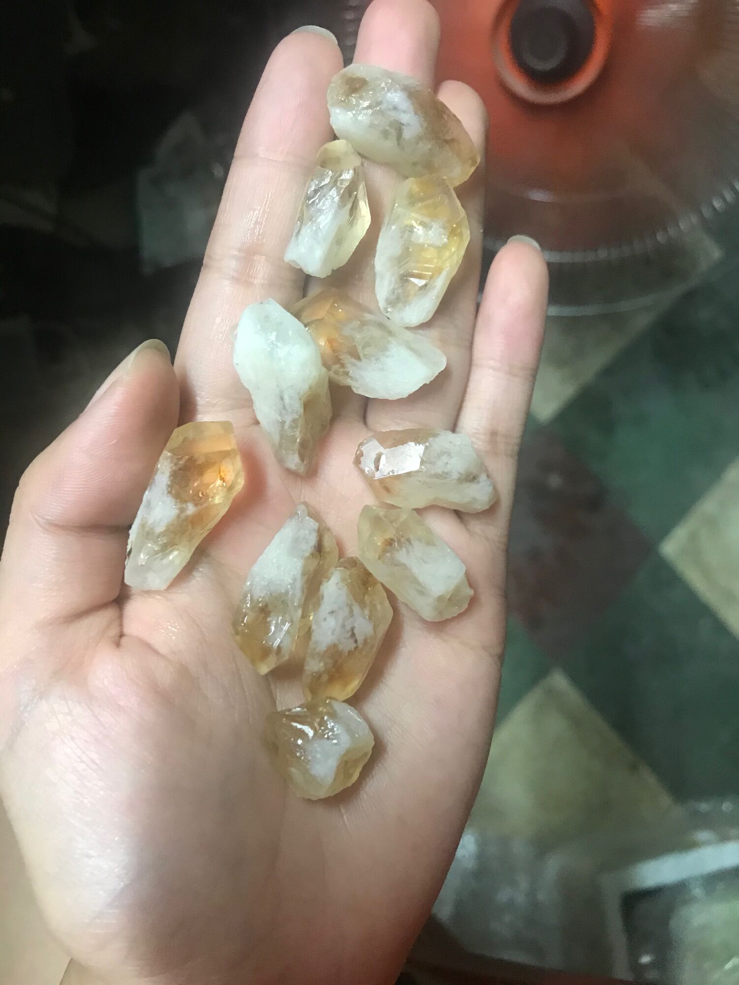 Set 30/50/100gam tinh thể mầm Citrine đá thanh tẩy