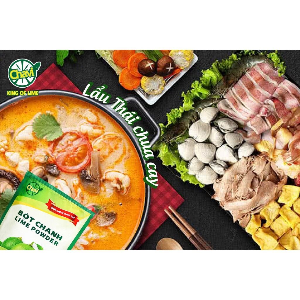 (Chính Hãng) Bột Chanh Chavi - Lime Powder Túi 400g