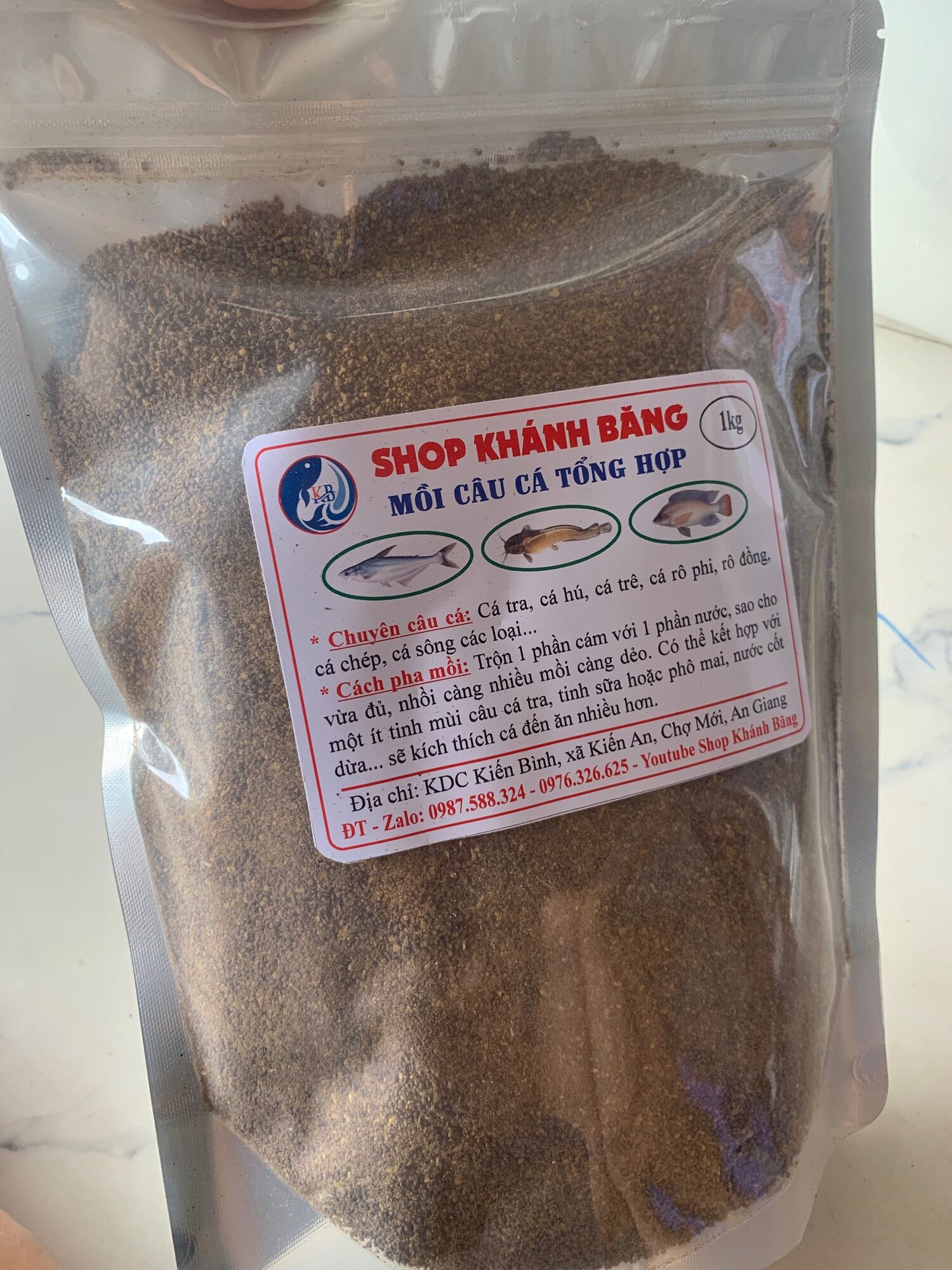 Cám câu cá tổng hợp 1kg