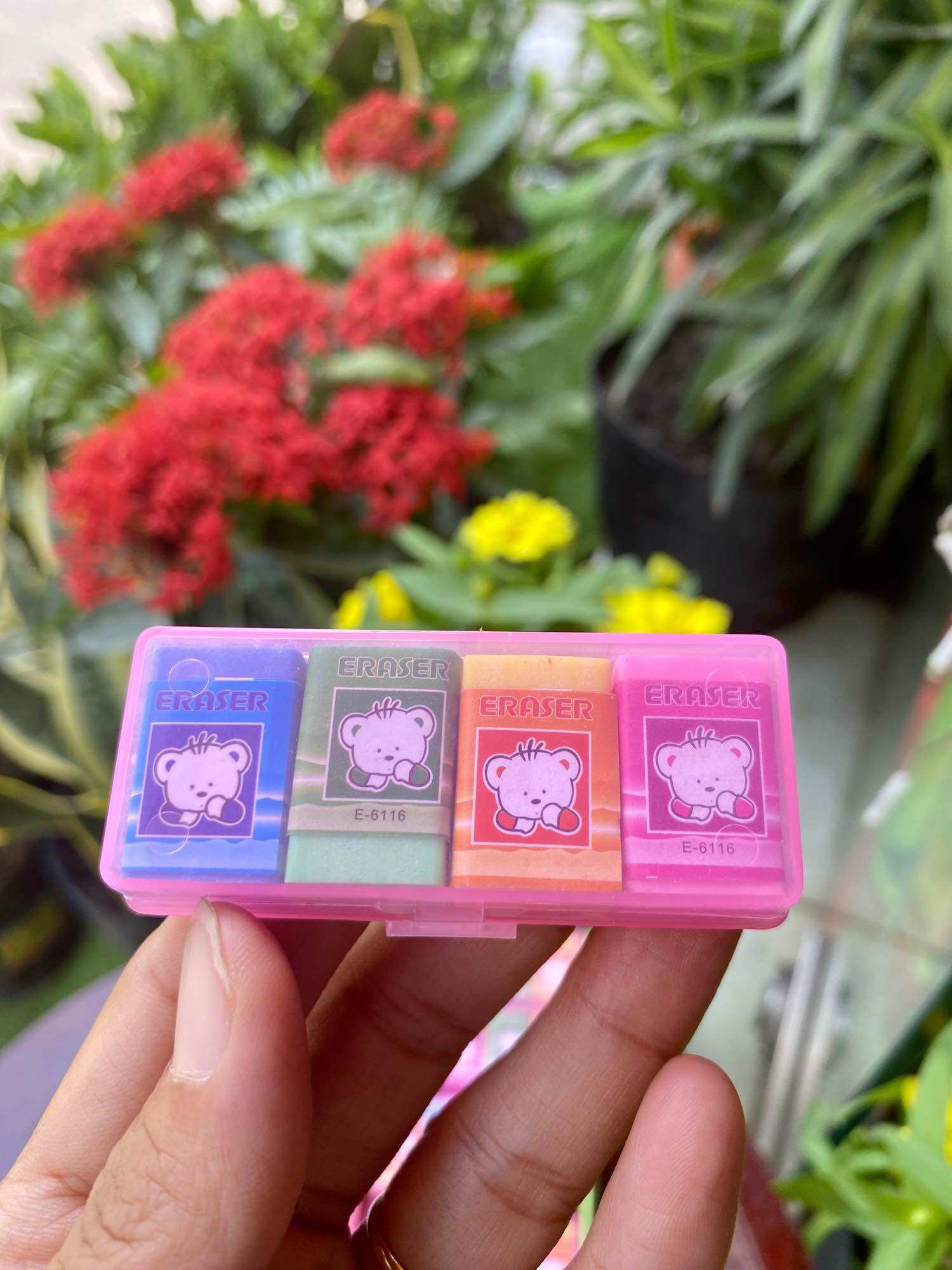 Set hộp gôm tẩy nhiều màu