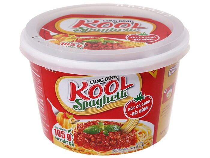 Tô mì trộn Cung Đình Kool Spaghetti tô 105g có gói xốt bò bằm