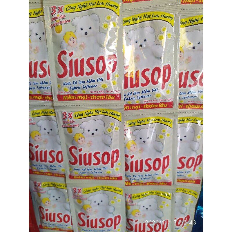 5 dây Nước xả vải SiuSop đủ hương (1 dây 10 gói, 1 gói 20g)
