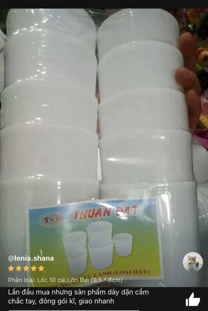❤️‍🔥Combo 10 Ly (chung) Làm Nước Đá Tủ Lạnh, Loại Dày