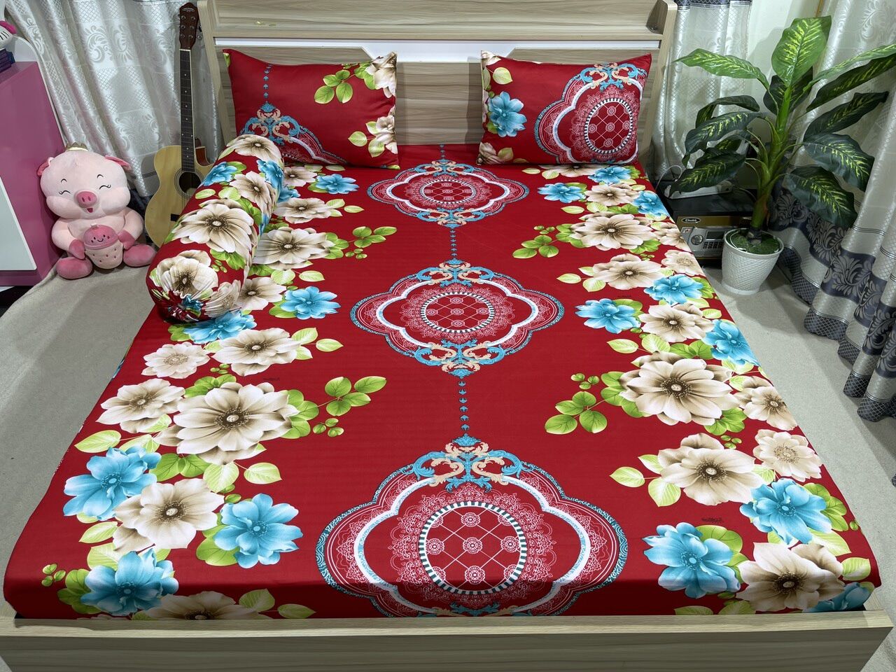 VẢI THUN IN 3D KHỔ 1m6 MAY DRA GỐI