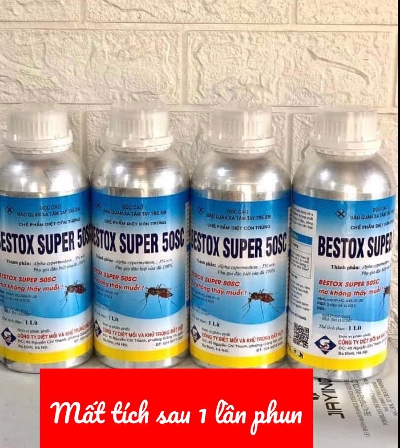 Thuốc diệt côn trùng không mùi bestox super 50EC chai 1 lít