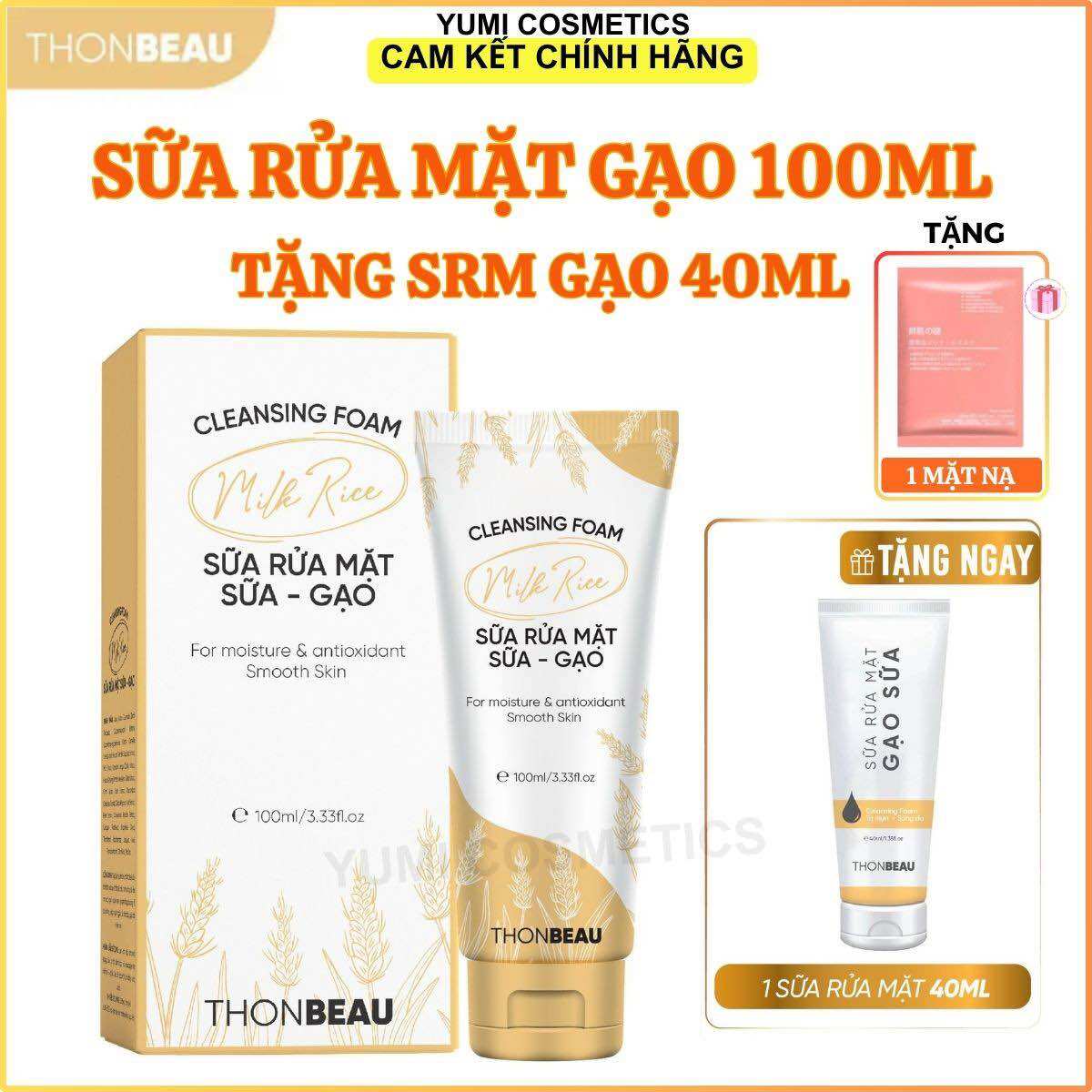 Sữa rửa mặt Sữa - Gạo giúp da sạch sâu, dưỡng trắng da