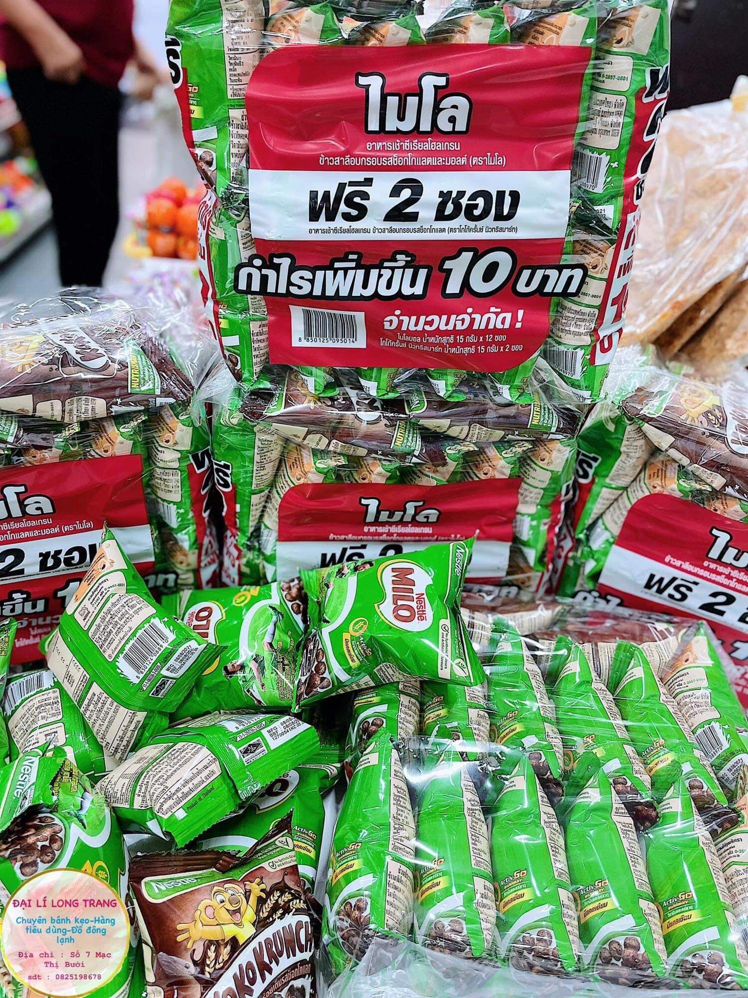 Snack Ngũ Cốc NESTLE MILO Ăn Sáng Thái Lan (Bim bim Milo, Snack Milo, Bỏng Milo Thái Lan Ăn Liền)