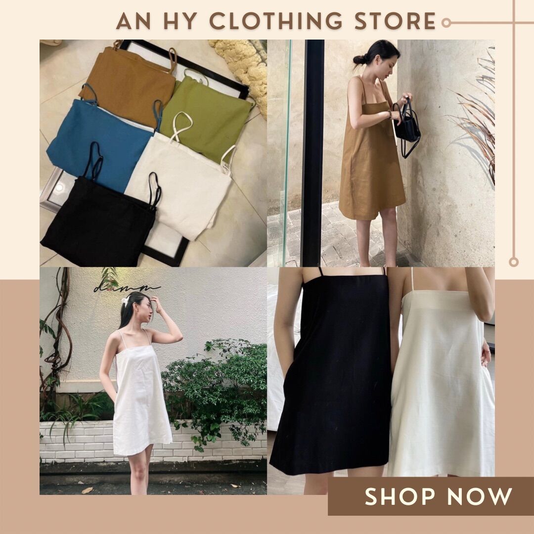 (Real photos, kerosene speed)🍩𝒏𝒆𝒘 𝒊𝒏 - Lenin basic dress🤎Dress halter piece Basic