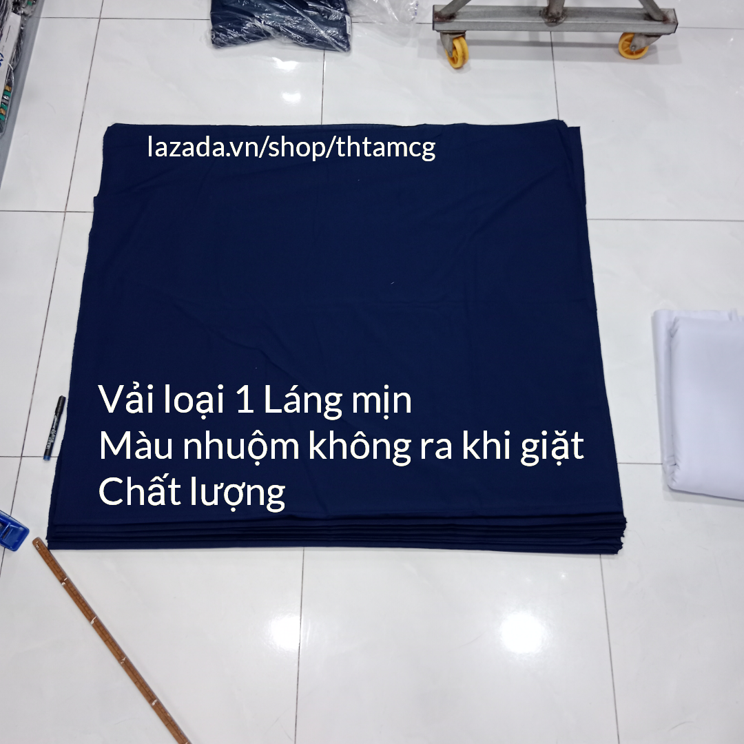 Vải Kate Màu Xanh Đen Chất Vải Đẹp Láng Mịn